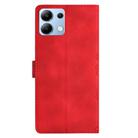 For Redmi Note 13 4G Cherry Blossom Butterfly Skin Feel Embossed PU Phone Case(Red) - 3