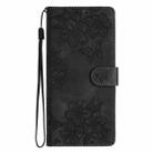 For Redmi Note 13 Pro 4G Cherry Blossom Butterfly Skin Feel Embossed PU Phone Case(Black) - 2