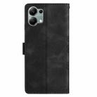 For Redmi Note 13 Pro 4G Cherry Blossom Butterfly Skin Feel Embossed PU Phone Case(Black) - 3