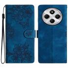 For Redmi 14C 4G Cherry Blossom Butterfly Skin Feel Embossed PU Phone Case(Blue) - 1