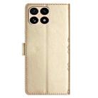 For Redmi 15T 5G Cherry Blossom Butterfly Skin Feel Embossed PU Phone Case(Gold) - 3