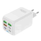 150W 3 x USB + 3 x USB-C / Type-C Multi-port Fast Charger, EU Plug(White) - 1