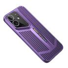 For iPhone 12 Blade Cooling PC Full Coverage Phone Case(Dark Purple) - 1