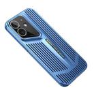 For iPhone 12 Blade Cooling PC Full Coverage Phone Case(Blue) - 1