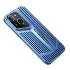 For iPhone 14 Plus Blade Cooling PC Full Coverage Phone Case(Blue) - 1