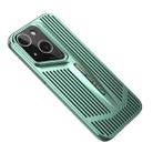 For iPhone 14 Plus Blade Cooling PC Full Coverage Phone Case(Cyan) - 1