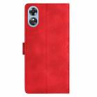 For OPPO A17 Cherry Blossom Butterfly Skin Feel Embossed PU Phone Case(Red) - 3