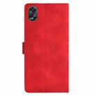 For OPPO A18 / A38 Cherry Blossom Butterfly Skin Feel Embossed PU Phone Case(Red) - 3