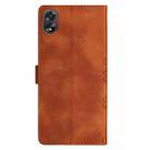 For OPPO A18 / A38 Cherry Blossom Butterfly Skin Feel Embossed PU Phone Case(Brown) - 3