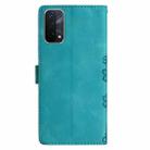 For OPPO A74 5G / A54 5G / A93 5G Cherry Blossom Butterfly Skin Feel Embossed PU Phone Case(Green) - 3