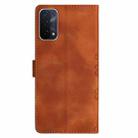 For OPPO A74 5G / A54 5G / A93 5G Cherry Blossom Butterfly Skin Feel Embossed PU Phone Case(Brown) - 3