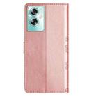 For OPPO A79 5G Cherry Blossom Butterfly Skin Feel Embossed PU Phone Case(Rose Gold) - 3