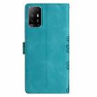 For OPPO A94 5G Cherry Blossom Butterfly Skin Feel Embossed PU Phone Case(Green) - 3