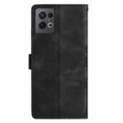 For OPPO Reno8 Pro 5G Global Cherry Blossom Butterfly Skin Feel Embossed PU Phone Case(Black) - 3