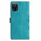 For OPPO Find X5 Pro Cherry Blossom Butterfly Skin Feel Embossed PU Phone Case(Green) - 3