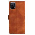 For OPPO Find X5 Pro Cherry Blossom Butterfly Skin Feel Embossed PU Phone Case(Brown) - 3