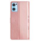 For OPPO Find X5 Lite / Reno7 5G Cherry Blossom Butterfly Skin Feel Embossed PU Phone Case(Rose Gold) - 3