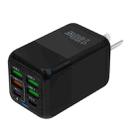 150W 4 x USB + 2 x USB-C / Type-C Multi-port Fast Charger, AU Plug(Black) - 1