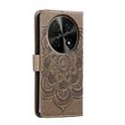 For Huawei Enjoy 70 Pro Sun Mandala Embossing Pattern Phone Leather Case(Grey) - 3