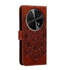 For Huawei Enjoy 70 Pro Sun Mandala Embossing Pattern Phone Leather Case(Brown) - 3