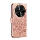 For Huawei Enjoy 70 Pro Sun Mandala Embossing Pattern Phone Leather Case(Rose Gold) - 3