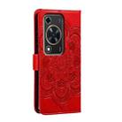 For Huawei Enjoy 70 Sun Mandala Embossing Pattern Phone Leather Case(Red) - 3