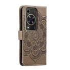For Huawei Enjoy 70 Sun Mandala Embossing Pattern Phone Leather Case(Grey) - 3