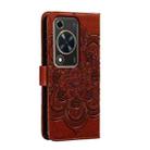 For Huawei Enjoy 70 Sun Mandala Embossing Pattern Phone Leather Case(Brown) - 3