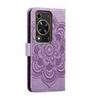 For Huawei Enjoy 70 Sun Mandala Embossing Pattern Phone Leather Case(Purple) - 3