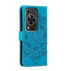 For Huawei Enjoy 70 Sun Mandala Embossing Pattern Phone Leather Case(Blue) - 3