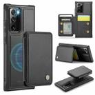 For Samsung Galaxy Note20 Ultra JEEHOOD J05 Business Magnetic Style RFID Leather Phone Case(Black) - 1