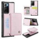 For Samsung Galaxy Note20 Ultra JEEHOOD J05 Business Magnetic Style RFID Leather Phone Case(Pink) - 1