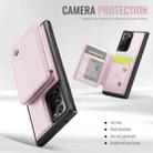 For Samsung Galaxy Note20 Ultra JEEHOOD J05 Business Magnetic Style RFID Leather Phone Case(Pink) - 3