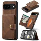 For Google Pixel 9 JEEHOOD J01 Retro Magnetic Detachable Wallet Phone Case(Brown) - 1