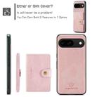 For Google Pixel 9 JEEHOOD J01 Retro Magnetic Detachable Wallet Phone Case(Pink) - 2