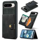 For Google Pixel 9 Pro JEEHOOD J01 Retro Magnetic Detachable Wallet Phone Case(Black) - 1