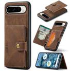 For Google Pixel 9 Pro JEEHOOD J01 Retro Magnetic Detachable Wallet Phone Case(Brown) - 1