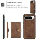 For Google Pixel 9 Pro JEEHOOD J01 Retro Magnetic Detachable Wallet Phone Case(Brown) - 2