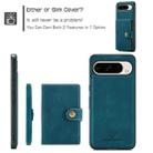 For Google Pixel 9 Pro JEEHOOD J01 Retro Magnetic Detachable Wallet Phone Case(Blue) - 2