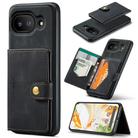 For Google Pixel 9a JEEHOOD J01 Retro Magnetic Detachable Wallet Phone Case(Black) - 1