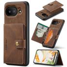 For Google Pixel 9a JEEHOOD J01 Retro Magnetic Detachable Wallet Phone Case(Brown) - 1