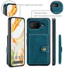 For Google Pixel 9a JEEHOOD J01 Retro Magnetic Detachable Wallet Phone Case(Blue) - 2