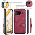 For Google Pixel 9a JEEHOOD J01 Retro Magnetic Detachable Wallet Phone Case(Red) - 2