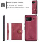 For Google Pixel 9a JEEHOOD J01 Retro Magnetic Detachable Wallet Phone Case(Red) - 3