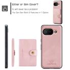 For Google Pixel 9a JEEHOOD J01 Retro Magnetic Detachable Wallet Phone Case(Pink) - 3