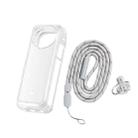 For Insta360 X4 Clear 1.5mm Soft TPU Protective Case With Neck Strap(Transperant) - 1