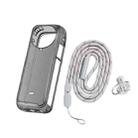 For Insta360 X4 Clear 1.5mm Soft TPU Protective Case With Neck Strap(Clear Black) - 1