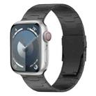 For Apple Watch SE 2023 44mm 26mm Oracle Safety Buckle Titanium Alloy Watch Band(Black) - 1