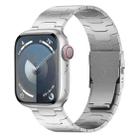 For Apple Watch Series 5 44mm 26mm Oracle Safety Buckle Titanium Alloy Watch Band(Silver) - 1