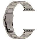 For Apple Watch Series 8 45mm Five-bead Safety Buckle Titanium Alloy Watch Band(Titanium) - 2